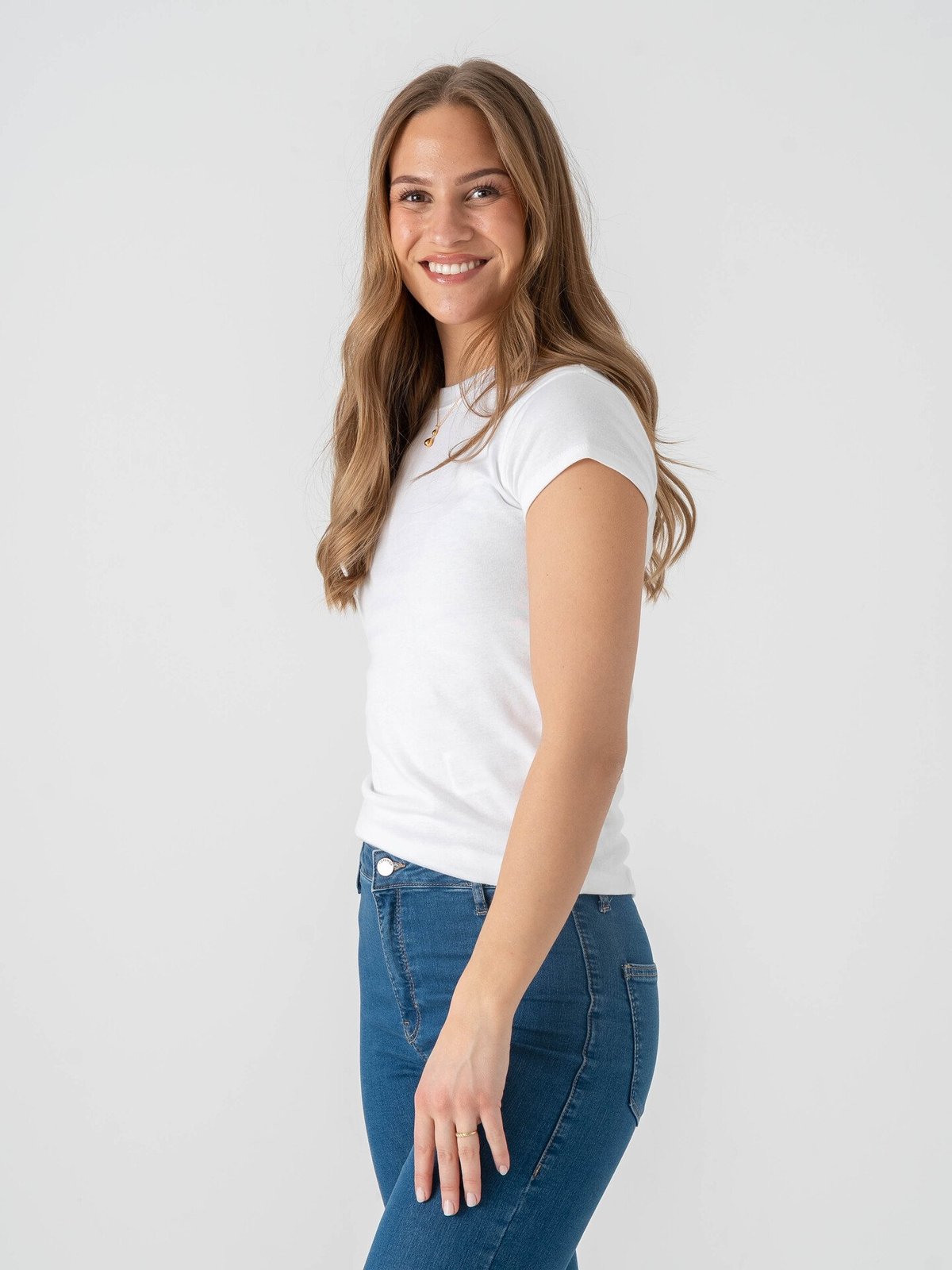 Topshop Everyday Short Sleeve Top Snow White