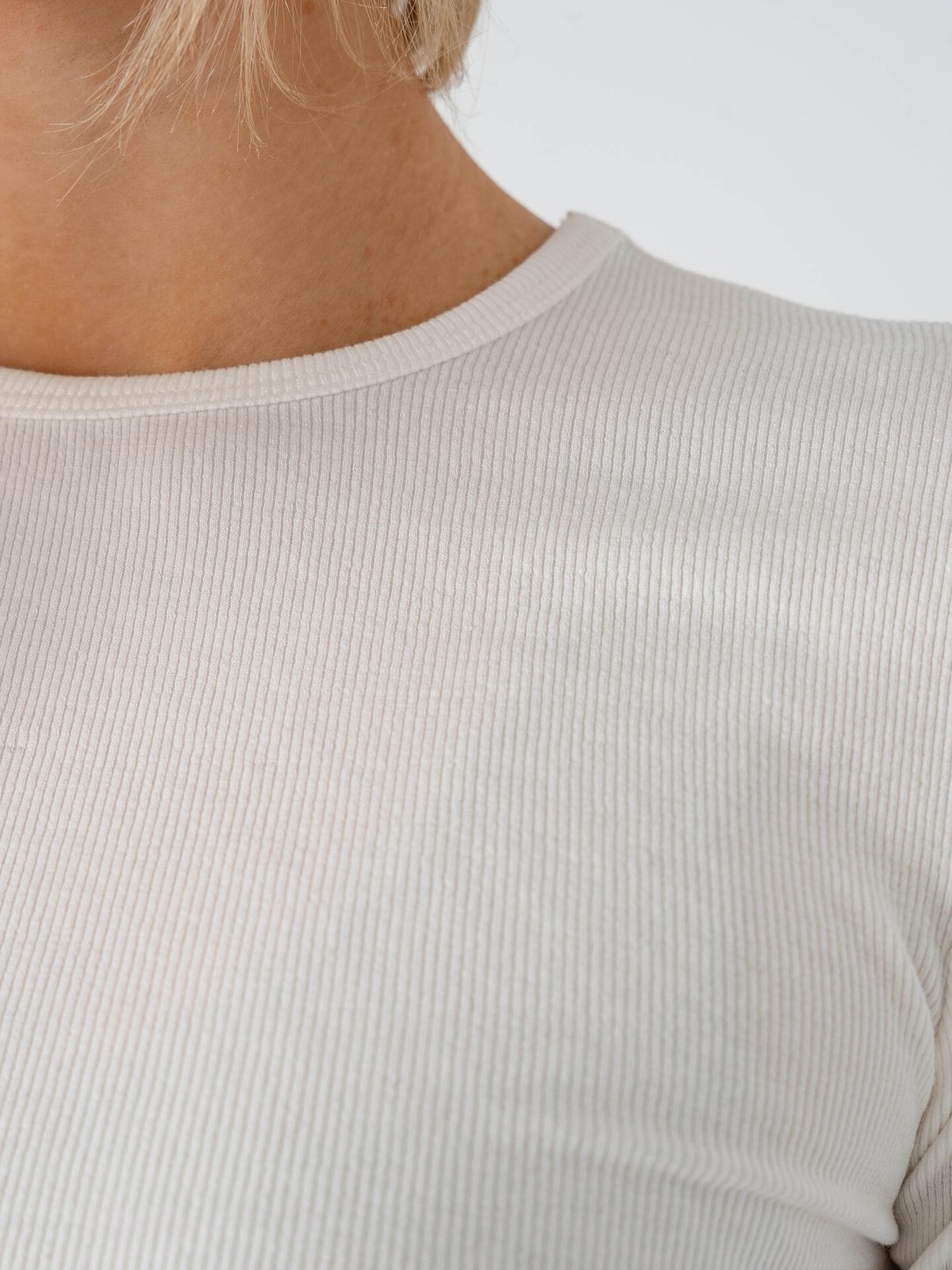 Topshop Premium Long Sleeve Top Snow White