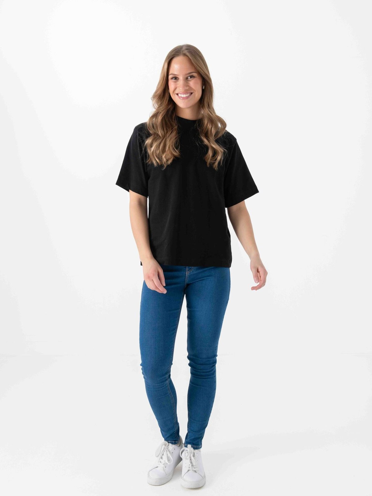 Topshop Premium Short Sleeve Basic Top Black