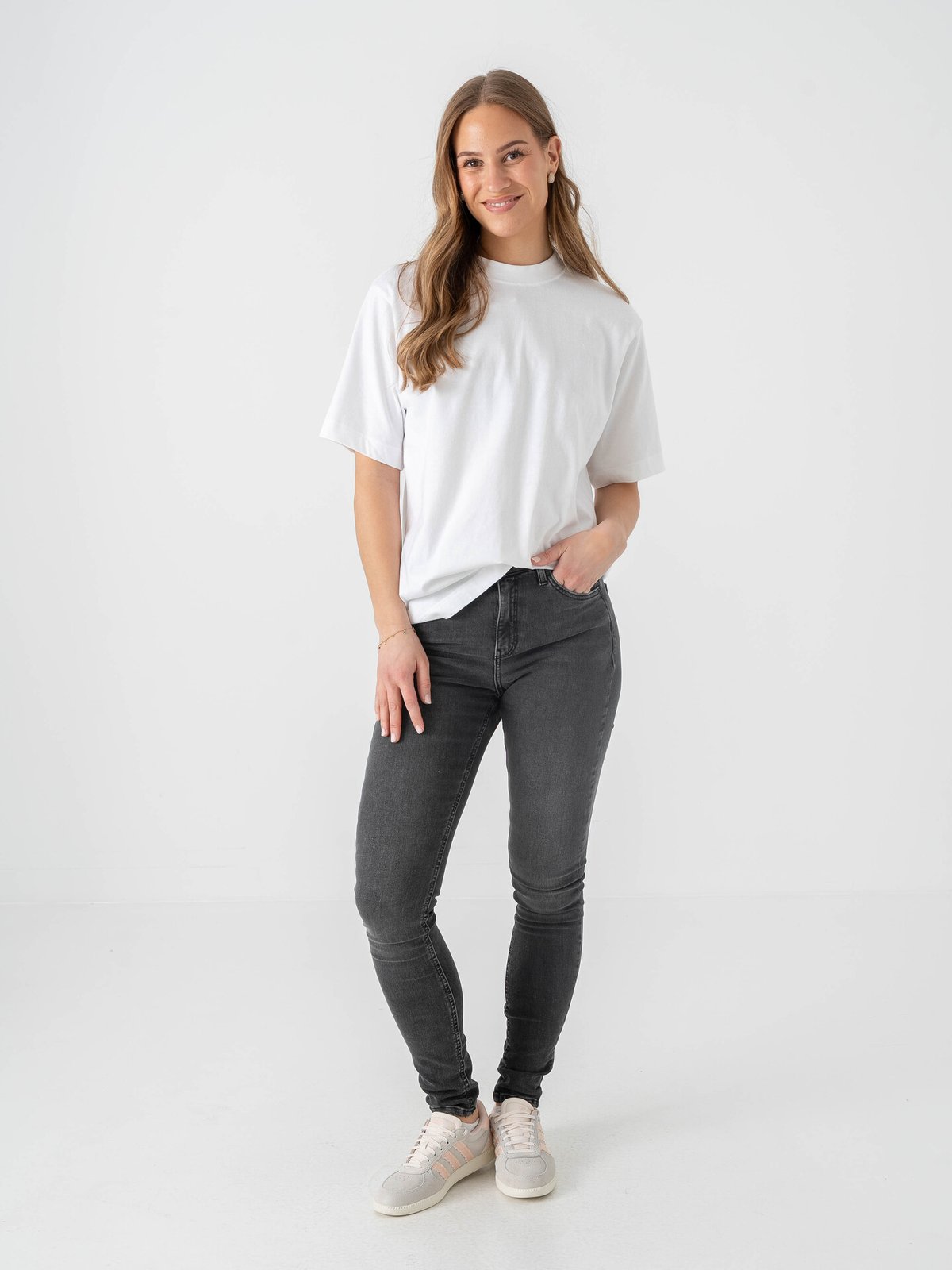 Topshop Premium Short Sleeve Basic Top Snow White
