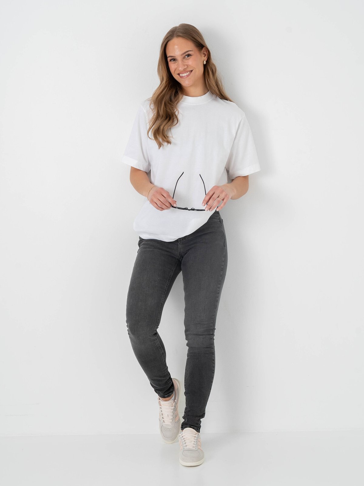 Topshop Premium Short Sleeve Basic Top Snow White