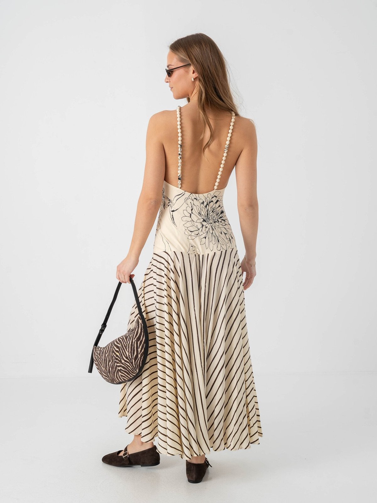 Topshop Mille Short Sleeve Maxi Dress Oyster White