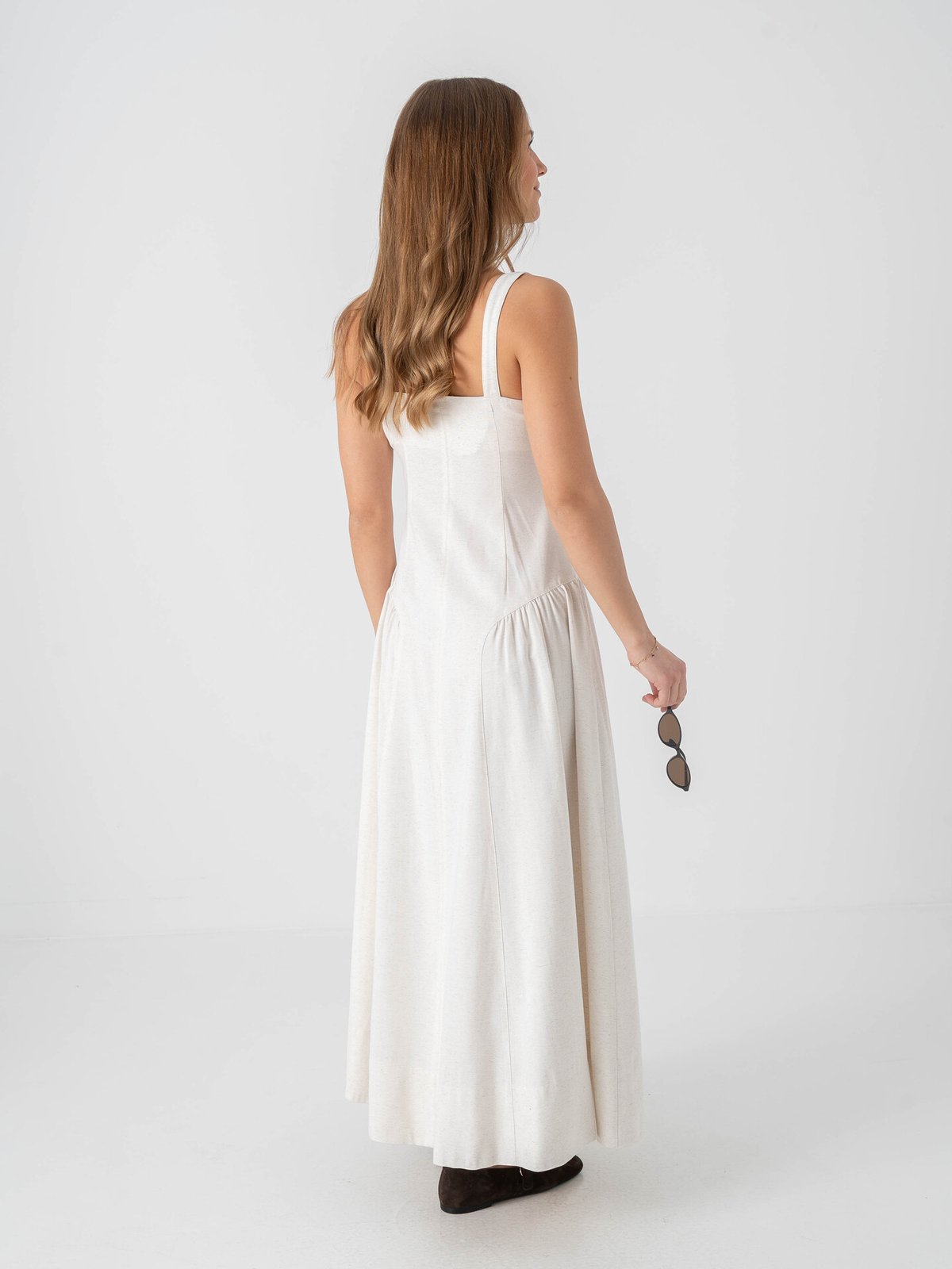 Topshop Viola Short Sleeve Maxi Dress Natural