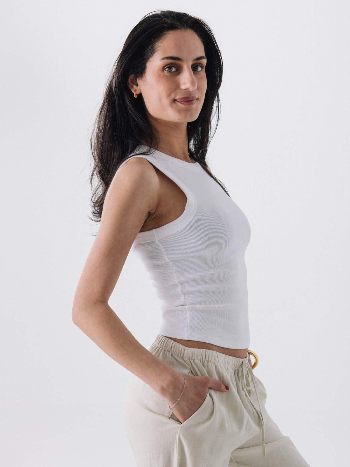 Topshop Mary Short Sleeve Top Snow White