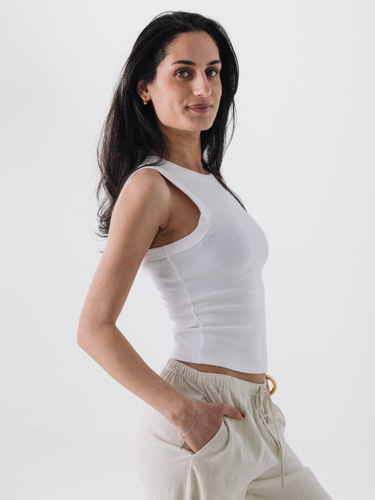 Topshop Mary Short Sleeve Top Snow White