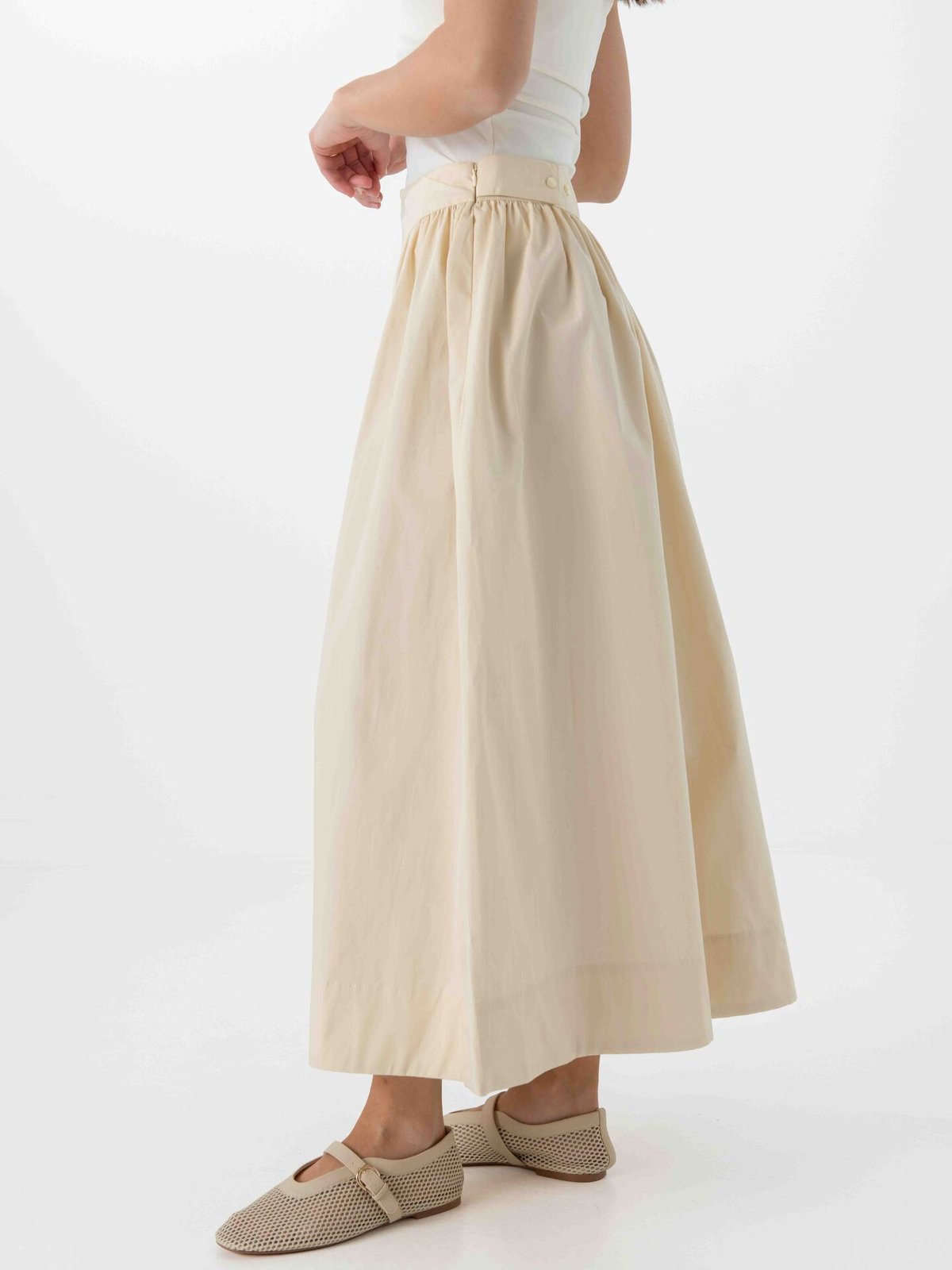 Topshop Sally Maxi Skirt Yellow Cream