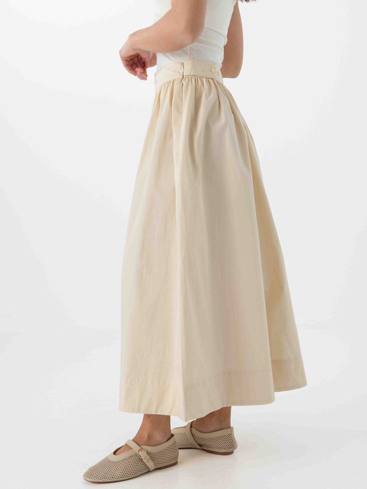 Topshop Sally Maxi Skirt Yellow Cream