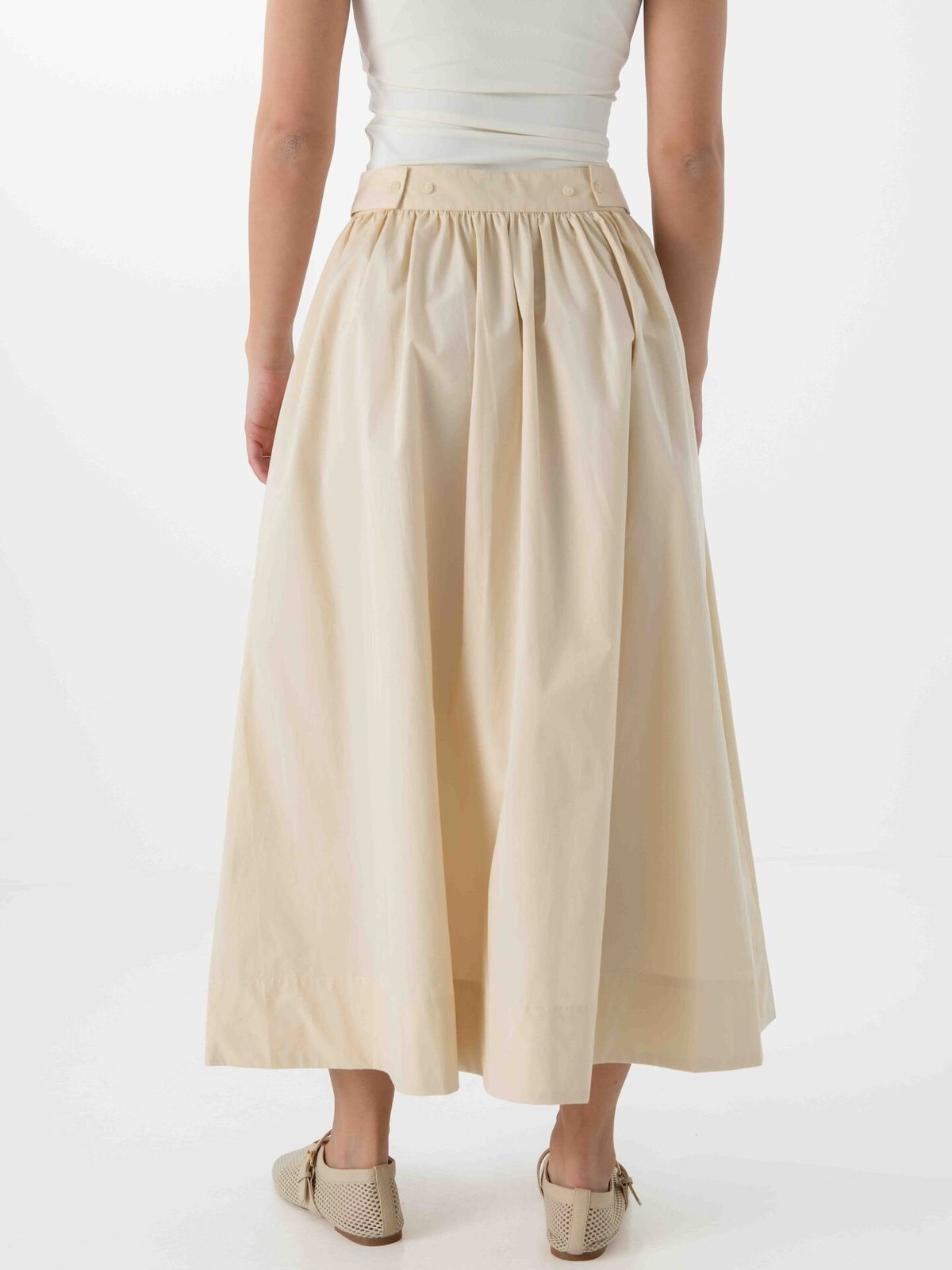 Topshop Sally Maxi Skirt Yellow Cream