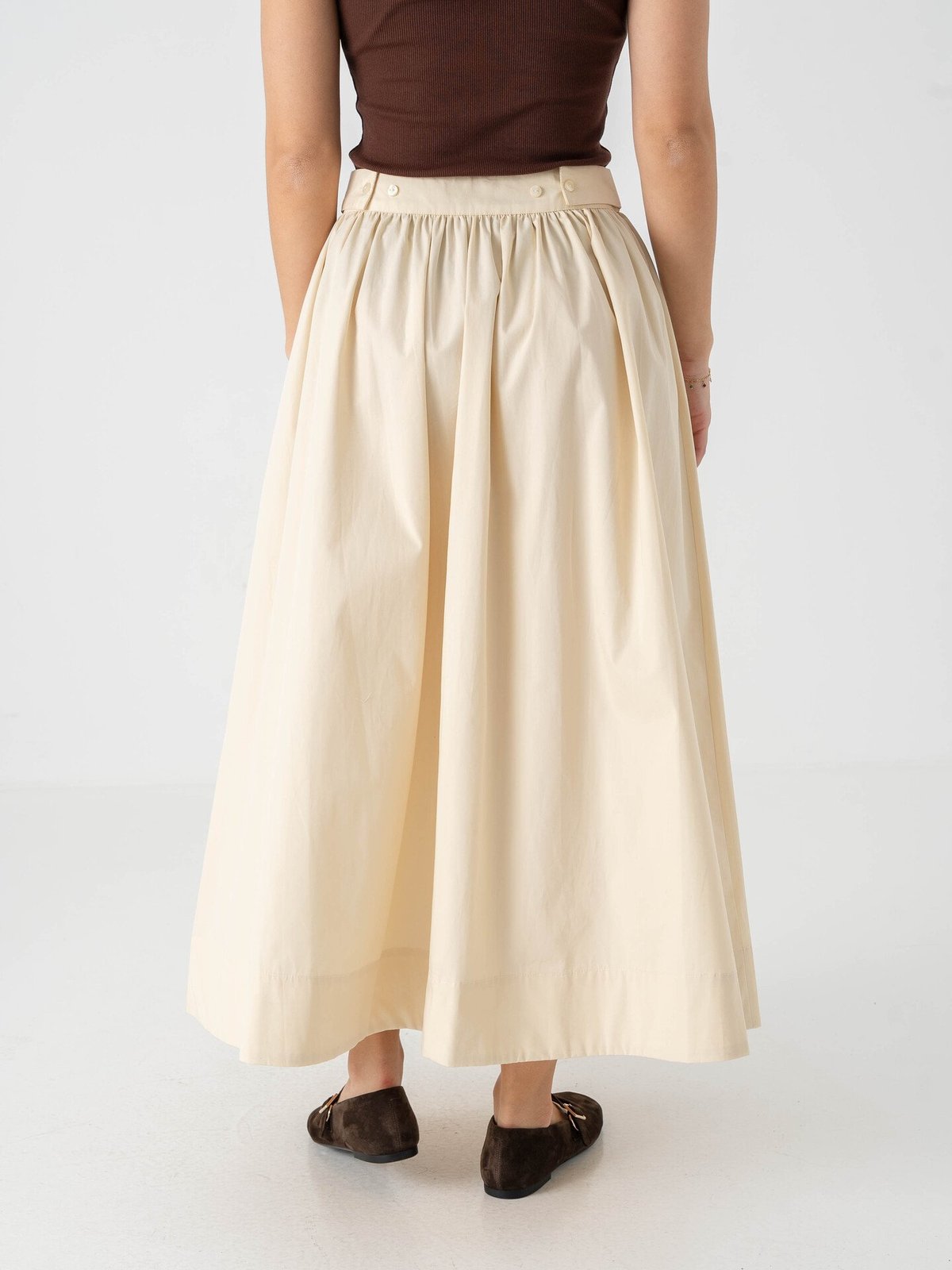 Topshop Sally Maxi Skirt Yellow Cream