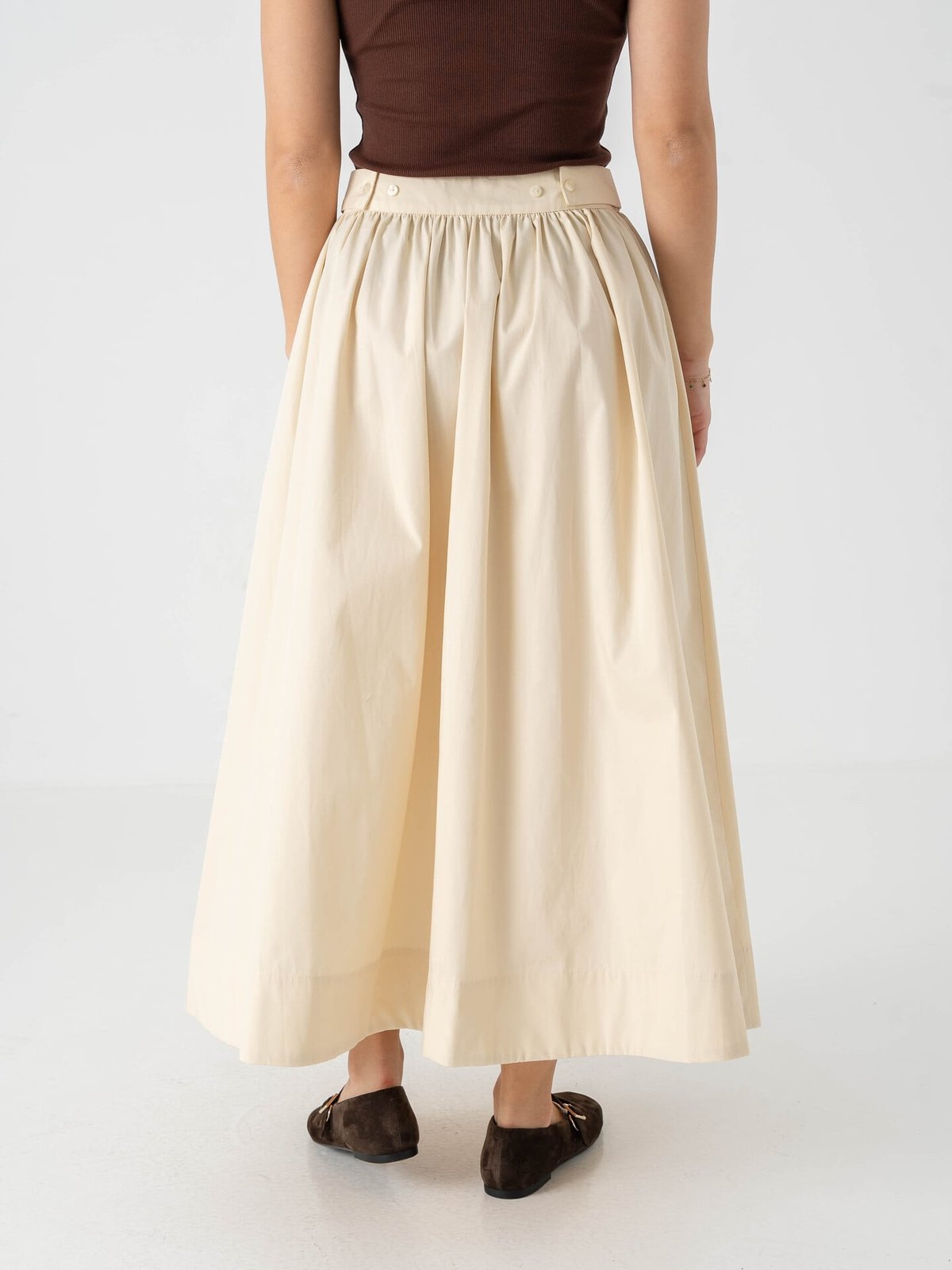 Topshop Sally Maxi Skirt Yellow Cream