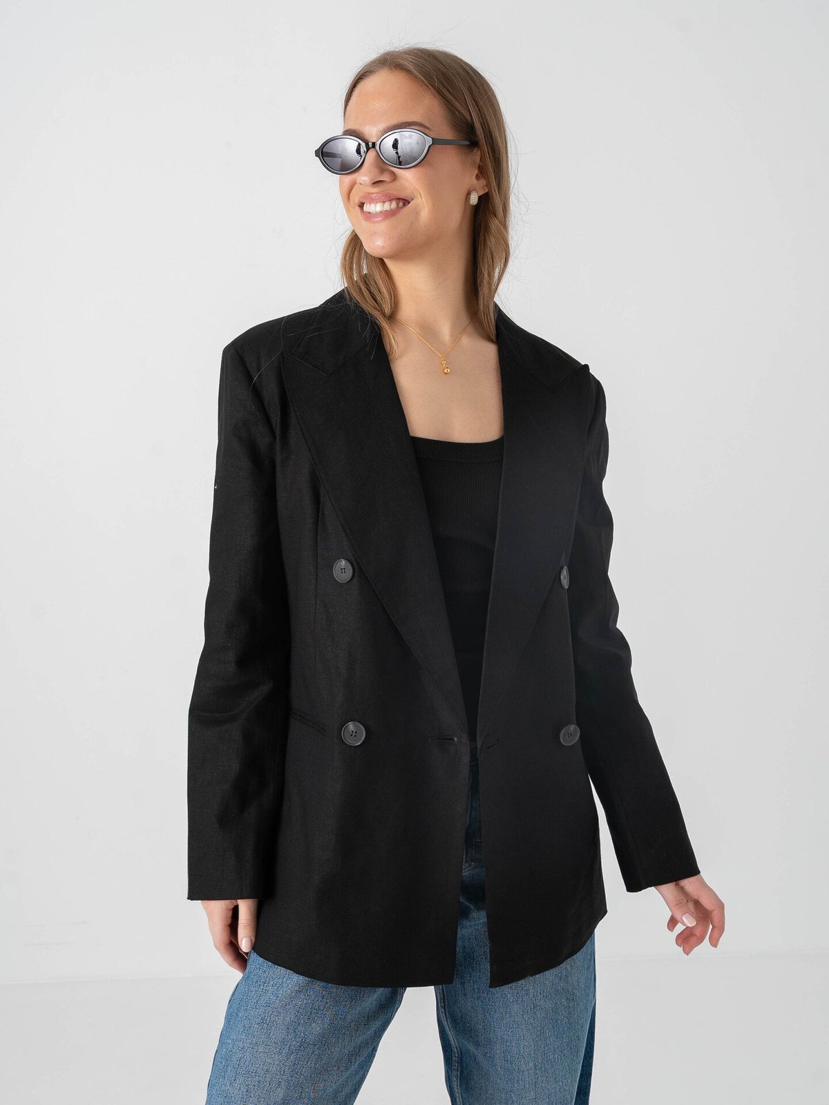 Topshop Isabella Blazer Black