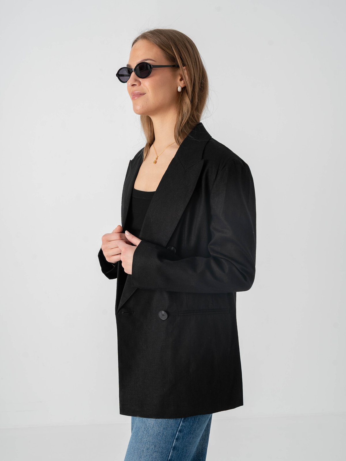 Topshop Isabella Blazer Black