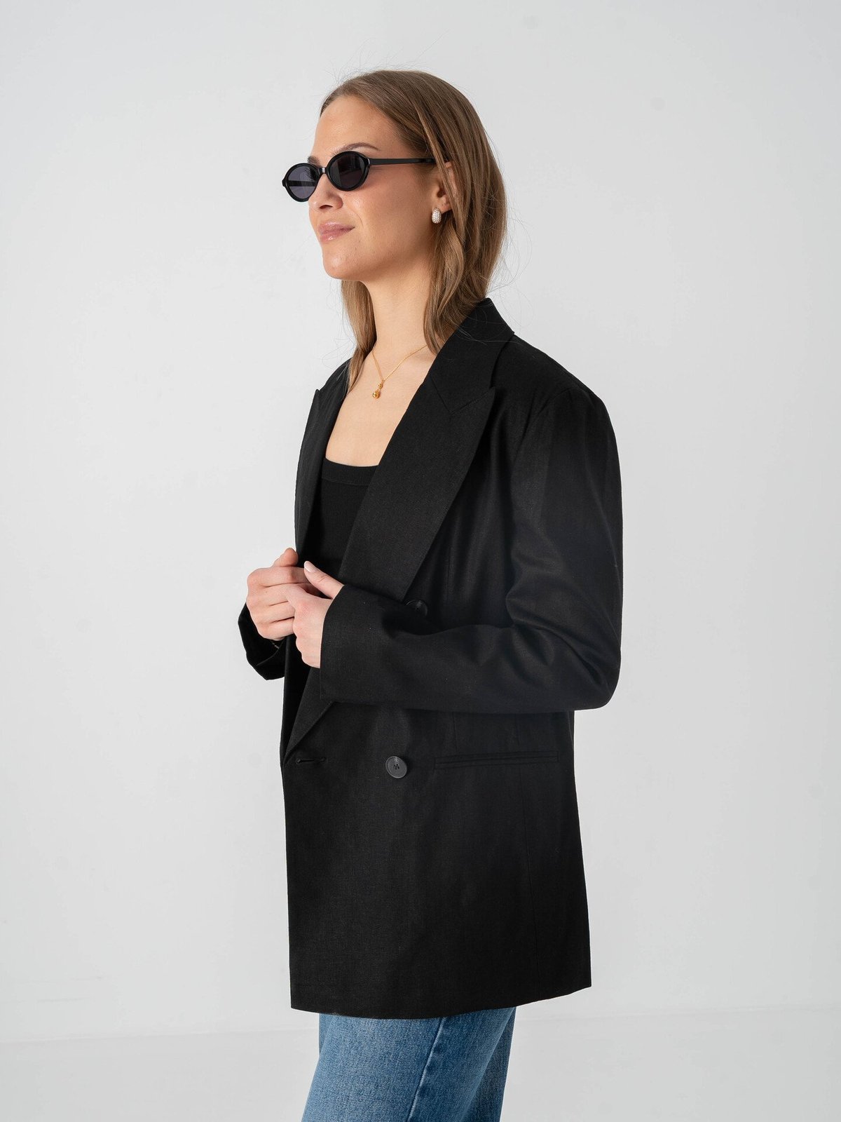 Topshop Isabella Blazer Black
