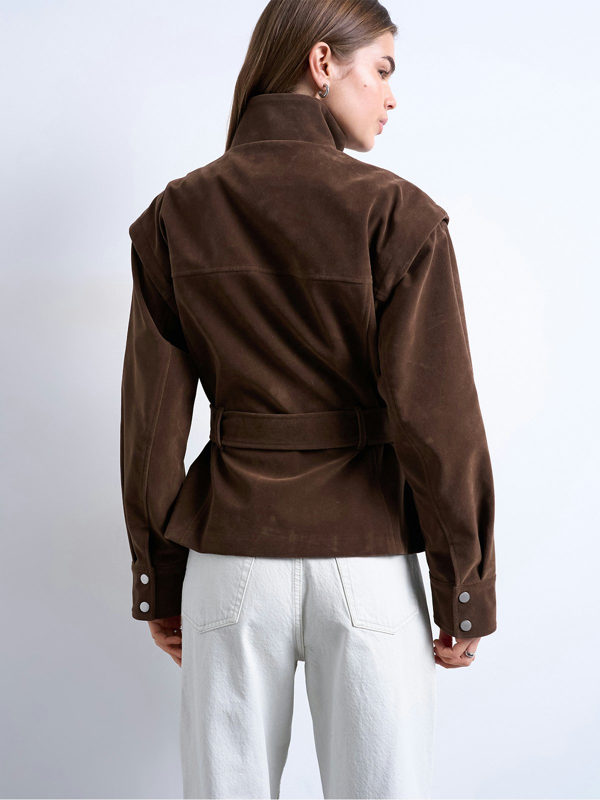 Topshop Harper Jacket Brown Lentil