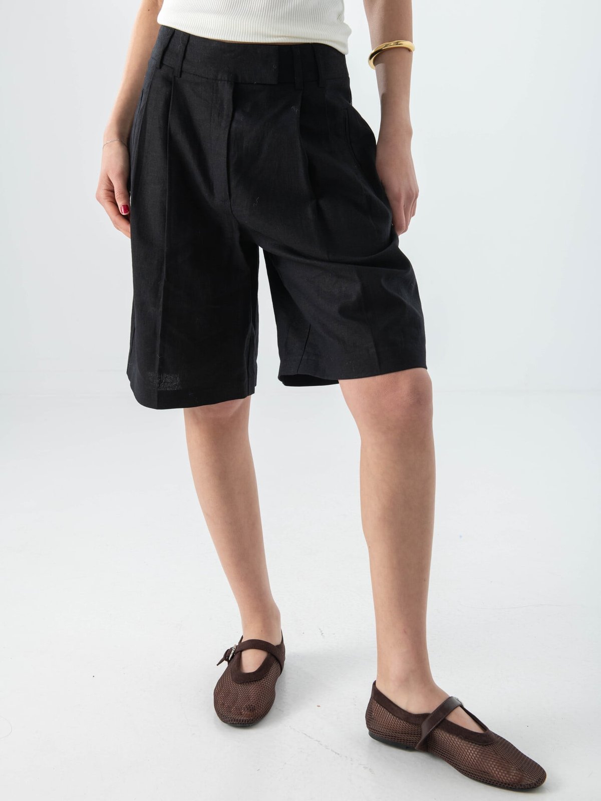 Topshop Sofia Highrise Tailored Shorts Blac