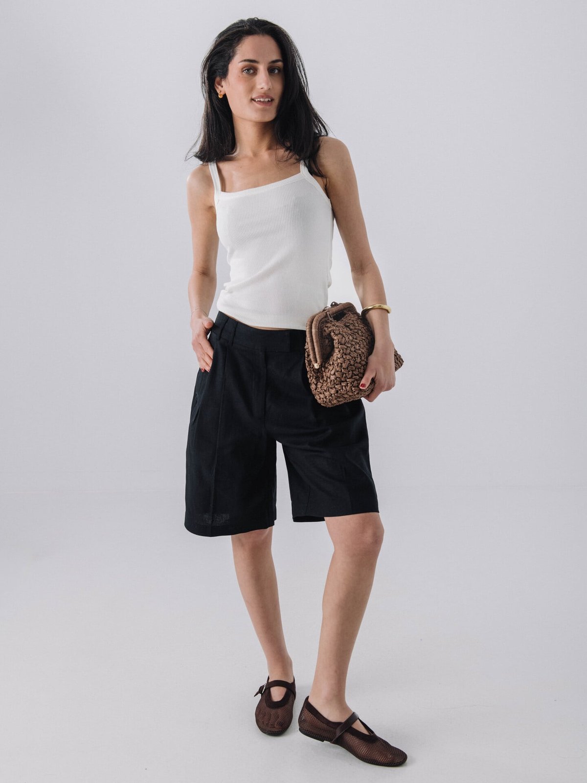 Topshop Sofia Highrise Tailored Shorts Blac