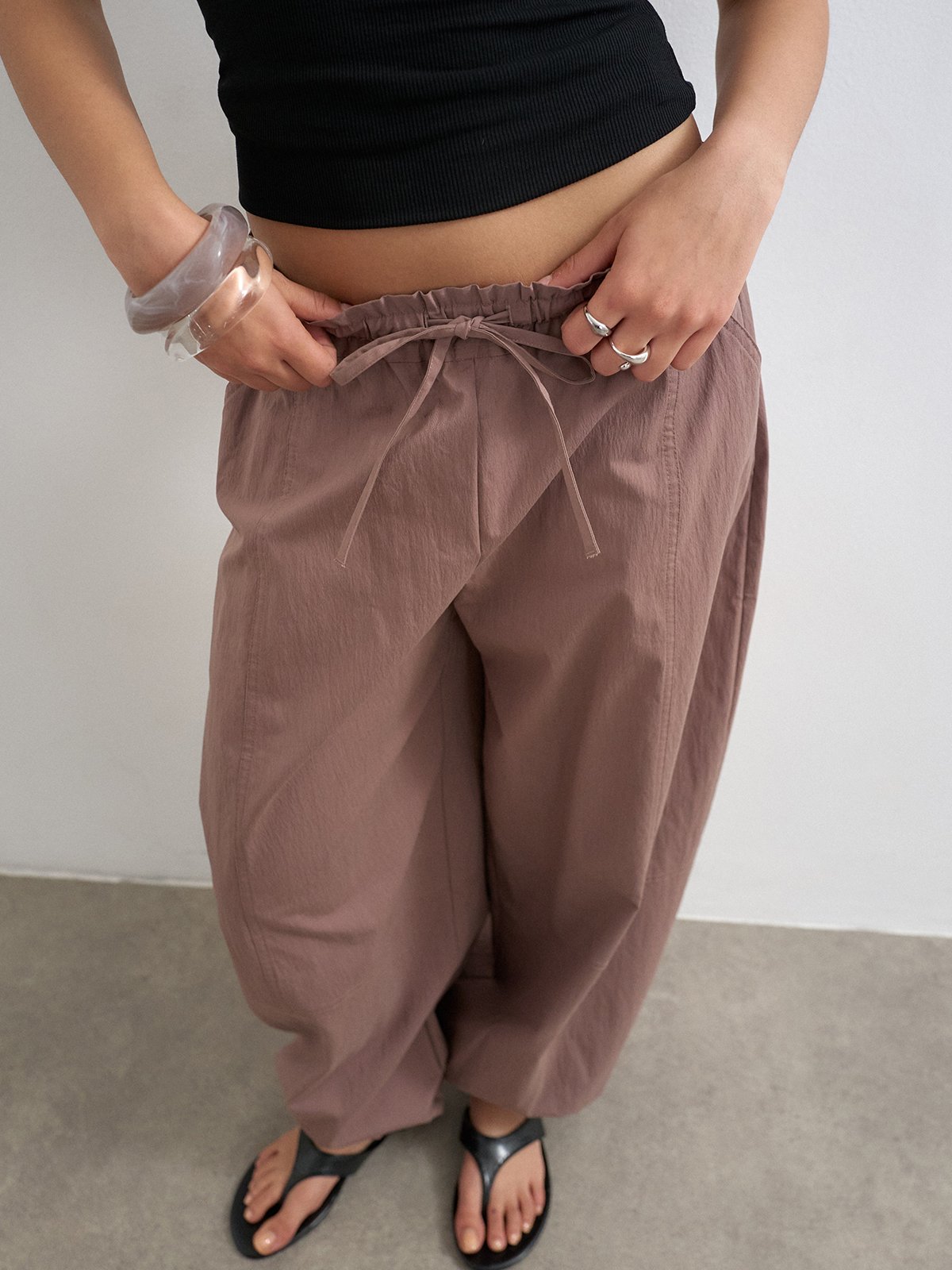 Topshop Sigga Trousers Chocolate Brown