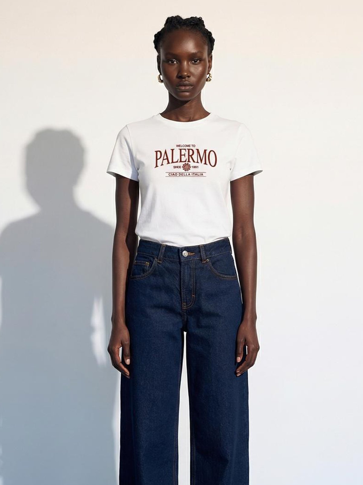 Topshop Kia Everyday Print Short Sleeve Top Palermo