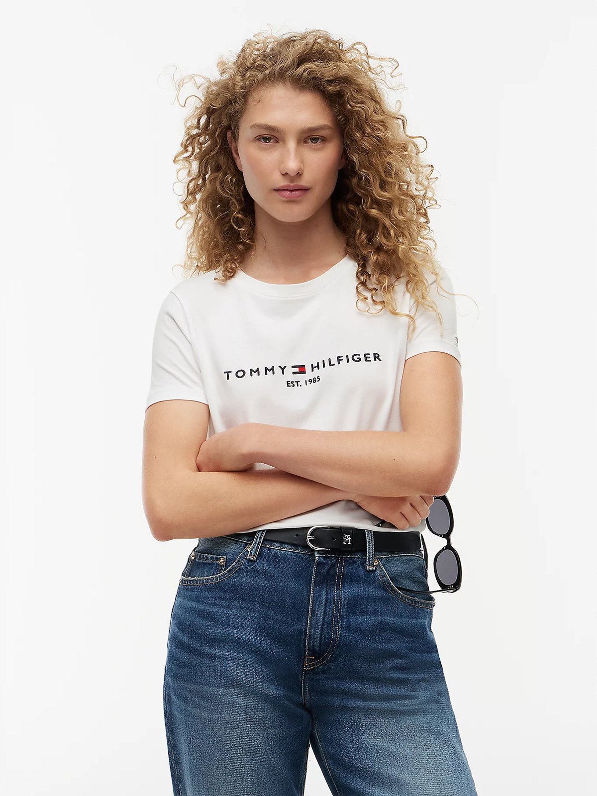 Tommy Hilfiger Heritage Hilfiger O-Neck Regular Tee Hvit