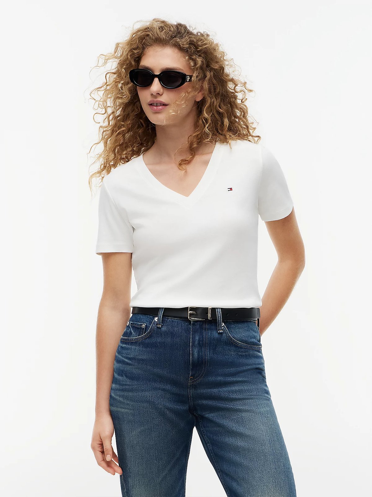 Tommy Hilfiger New Cody V-Neck Short Sleeve Tee Hvit
