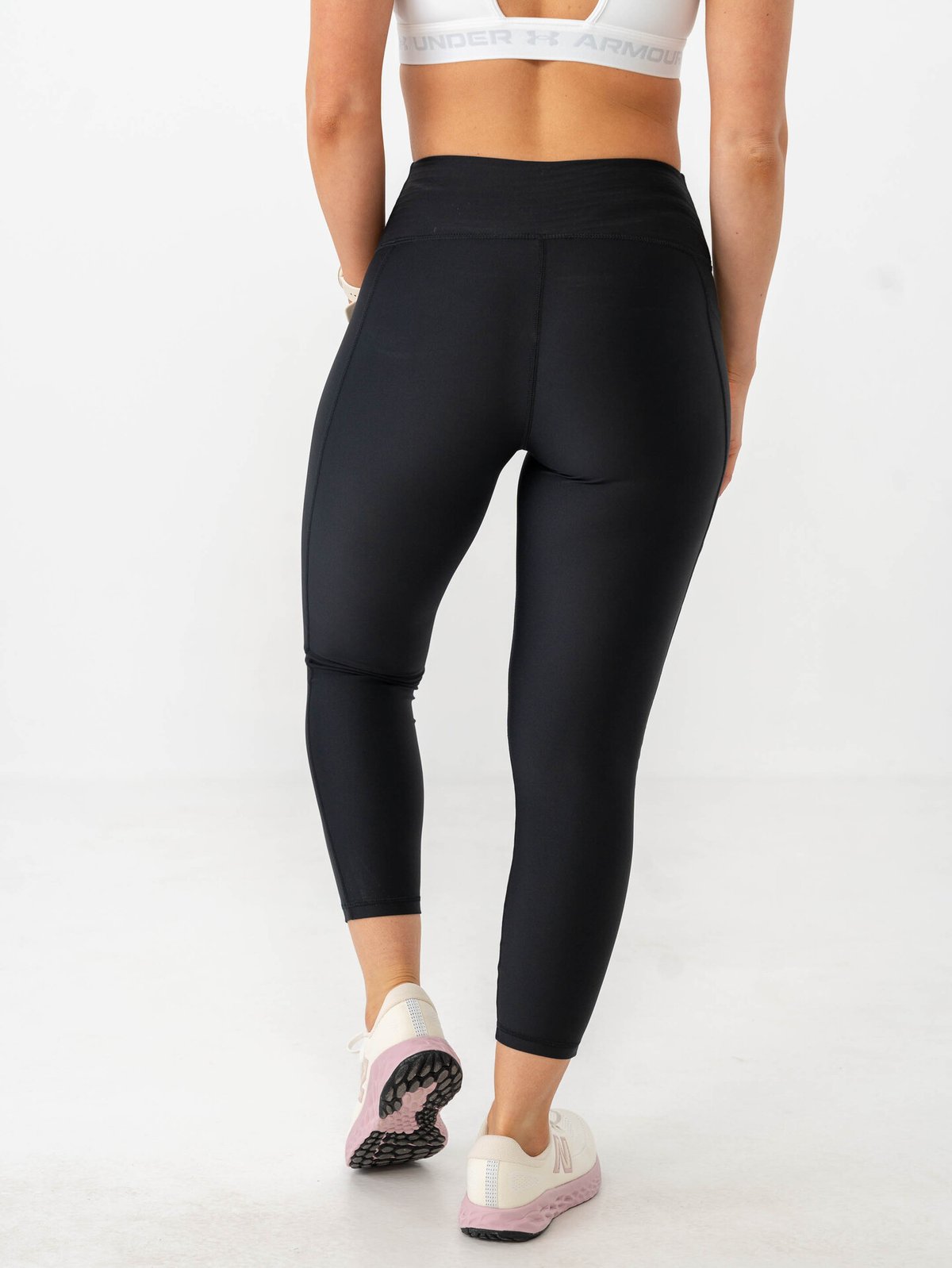 Under Armour Tech High-Rise Ankle Tights Black / White