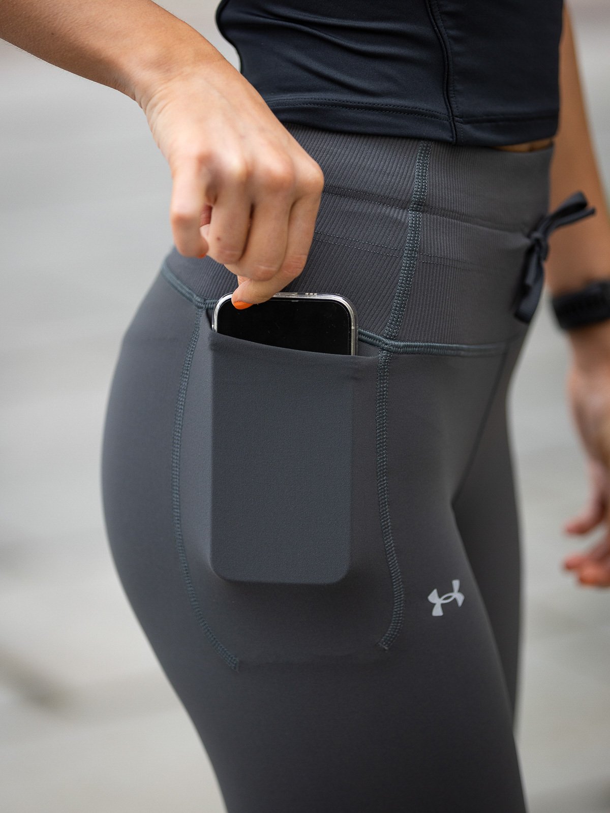 Under Armour Meridian Rib WB Ankle Leg Jet Gray / Metallic Silver