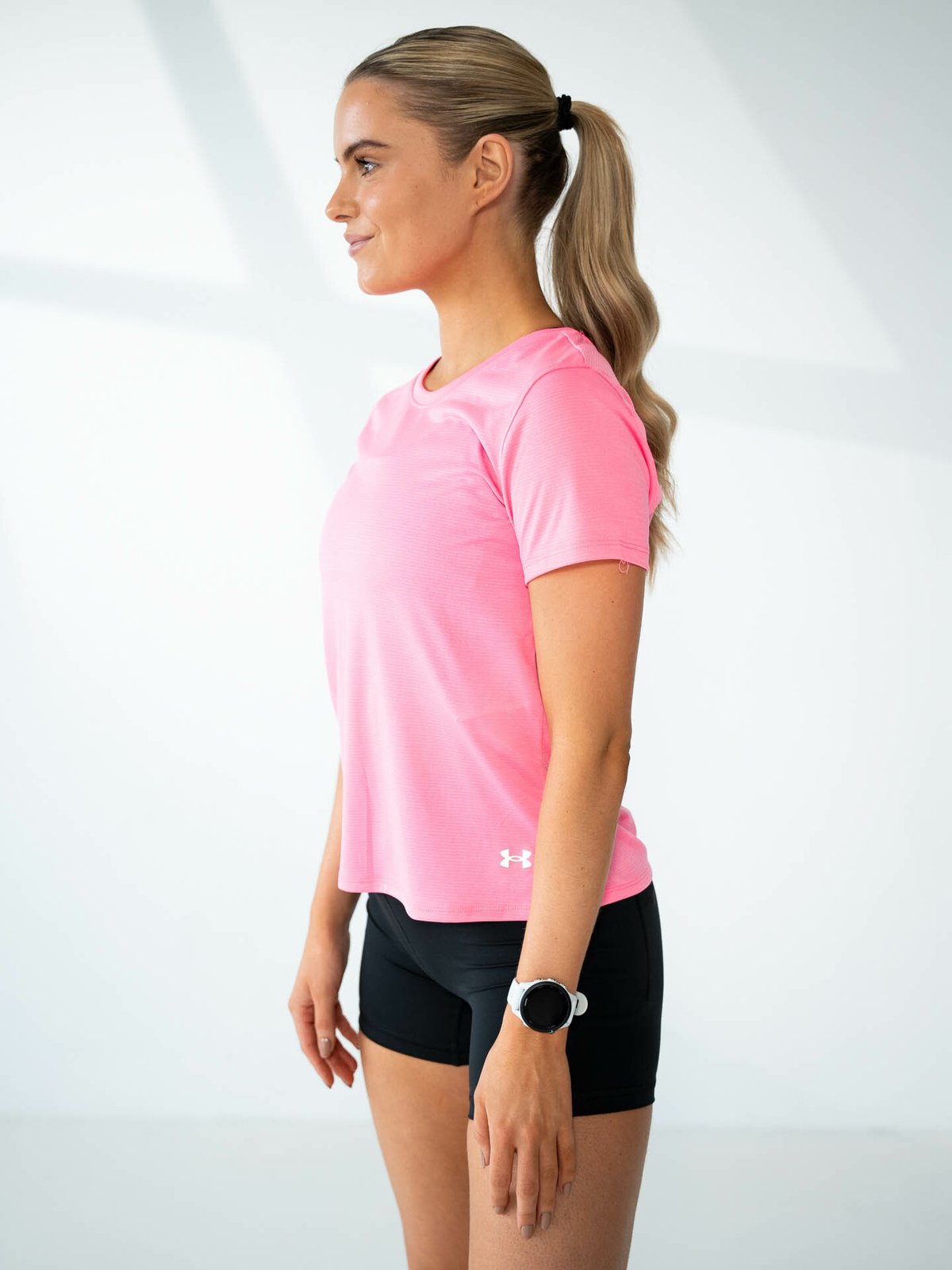 Under Armour Launch Tee Fluo Pink / Reflective