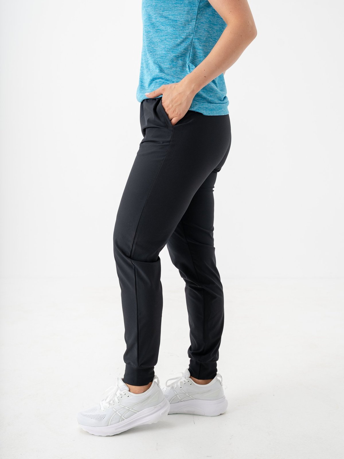 Under Armour Rival High Rise Woven Pant Black / White