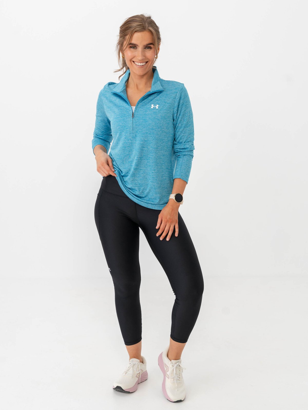 Under Armour Tech 1/2 Zip Twist Ether Blue / White