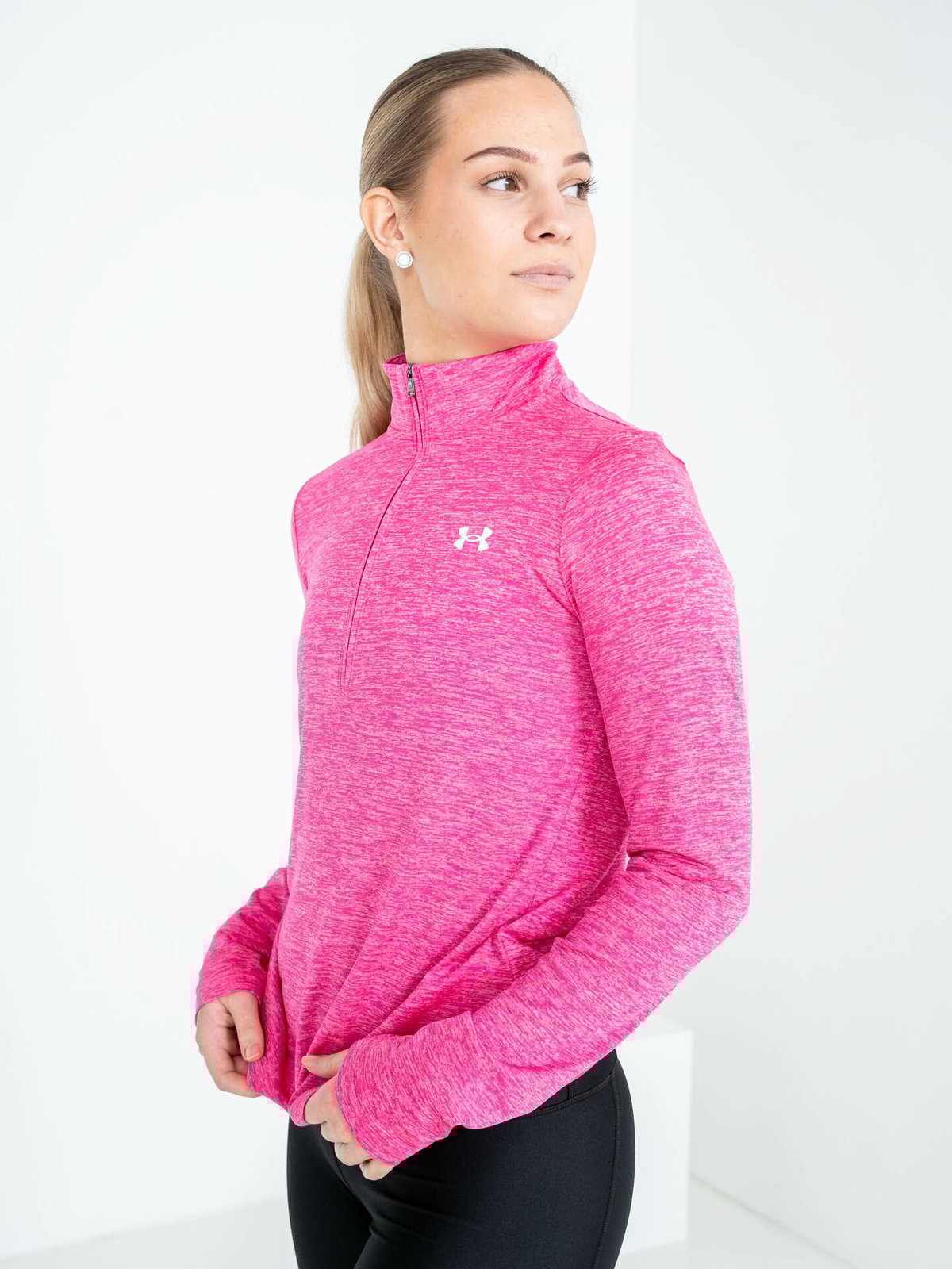 Under Armour Tech 1/2 Zip Twist Rebel Pink / White