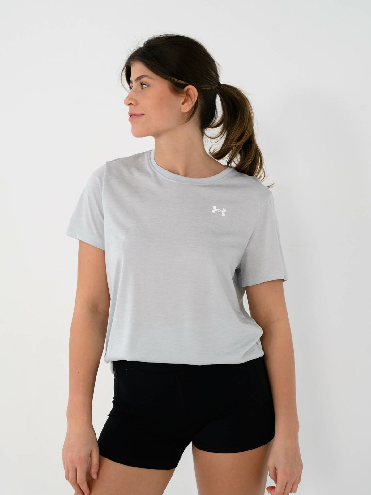 Under Armour Tech Short Sleeve C Twist Halo Grey / White