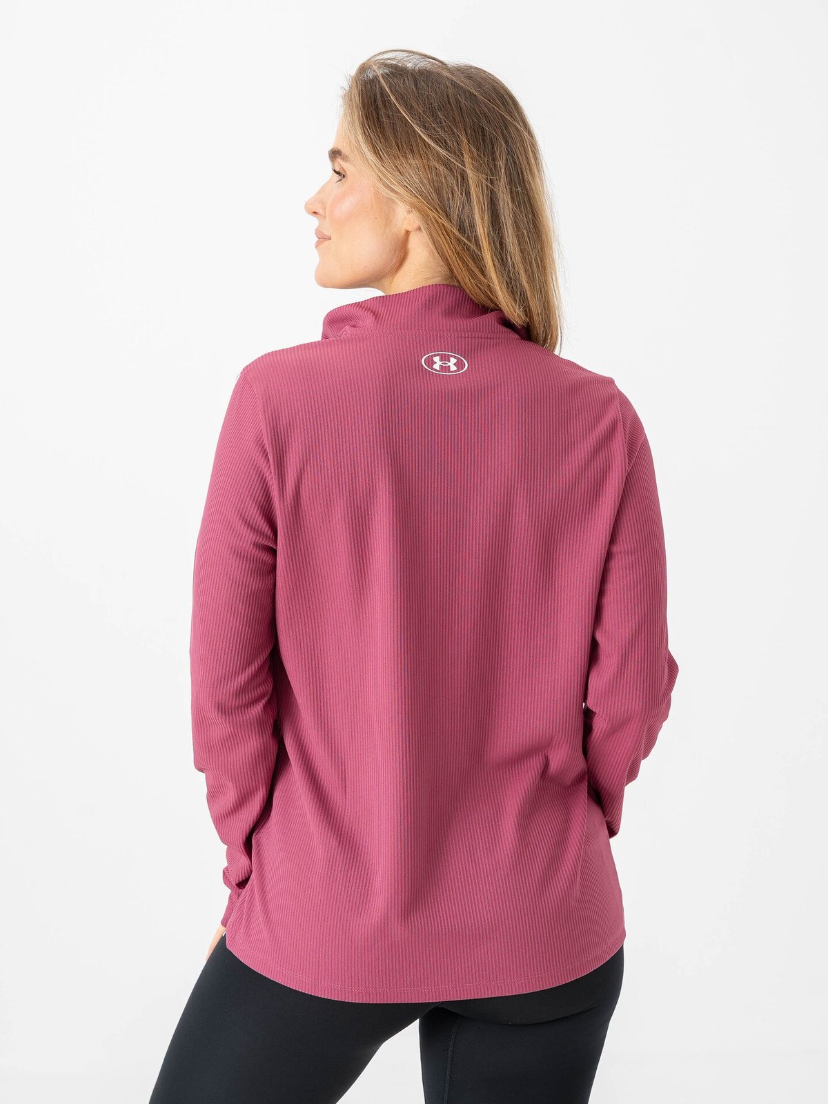 Under Armour Tech Rib 1/2 Zip Fuchsia Dusk / White