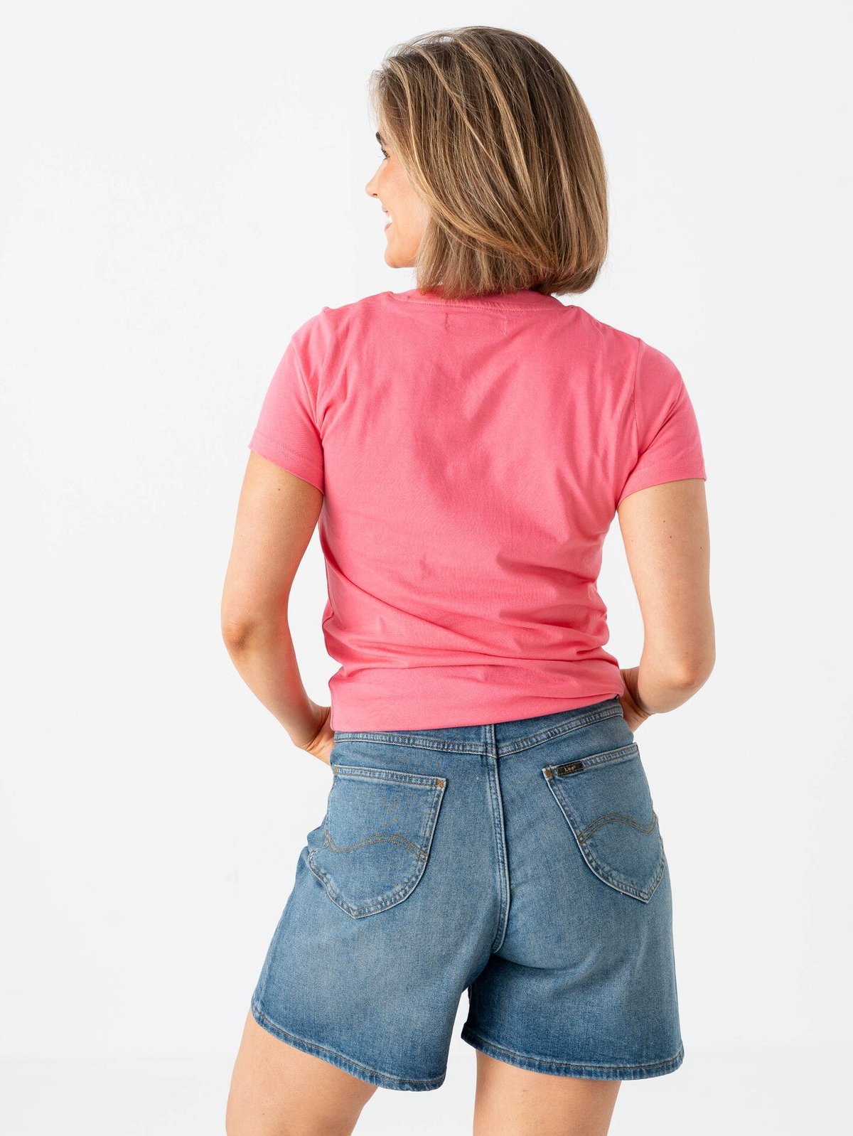 U.S. Polo Assn. Amy O-Neck Tee Pink Lemonade