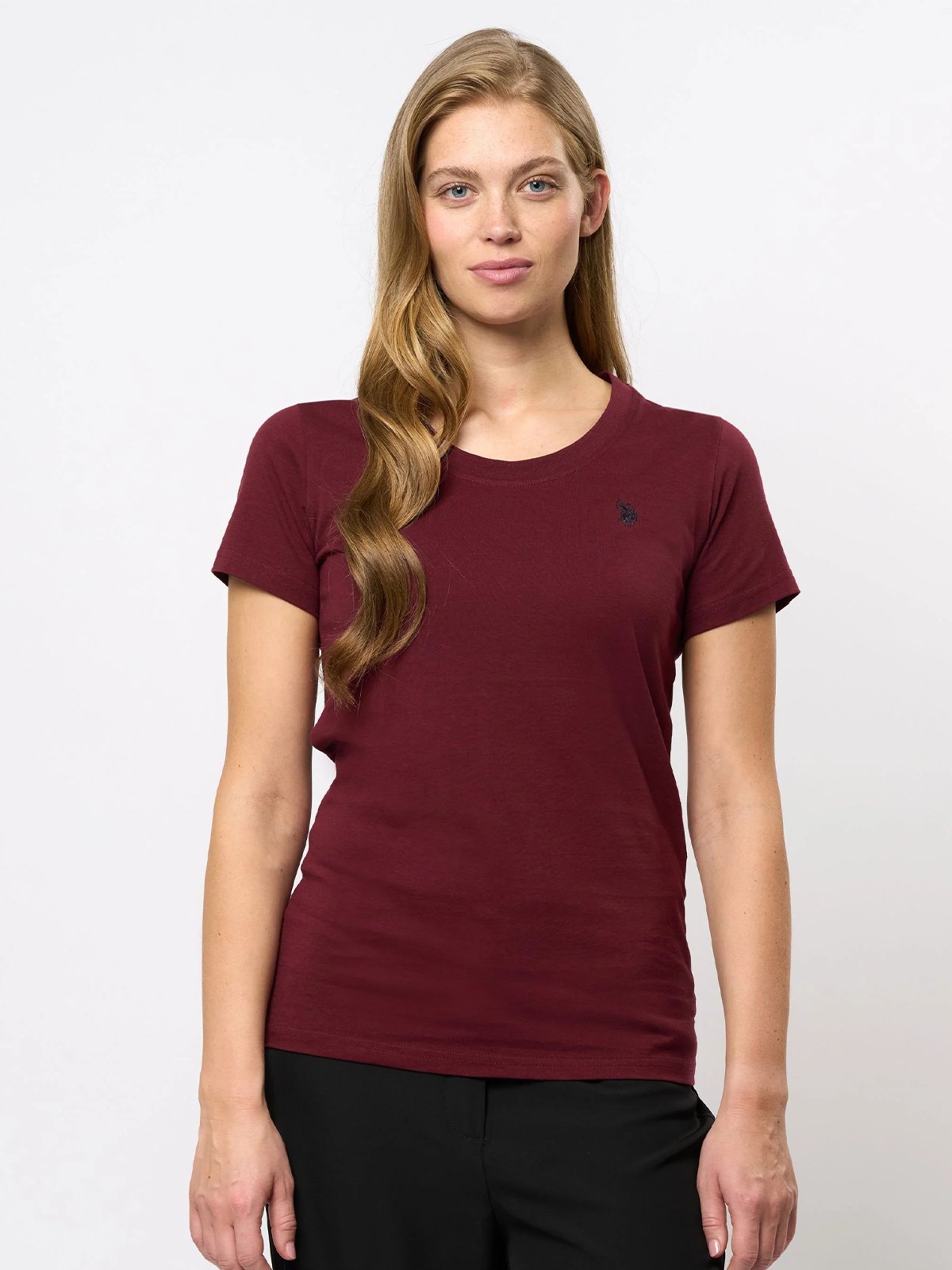 U.S. Polo Assn. Amy O-Neck Tee Tawny Port