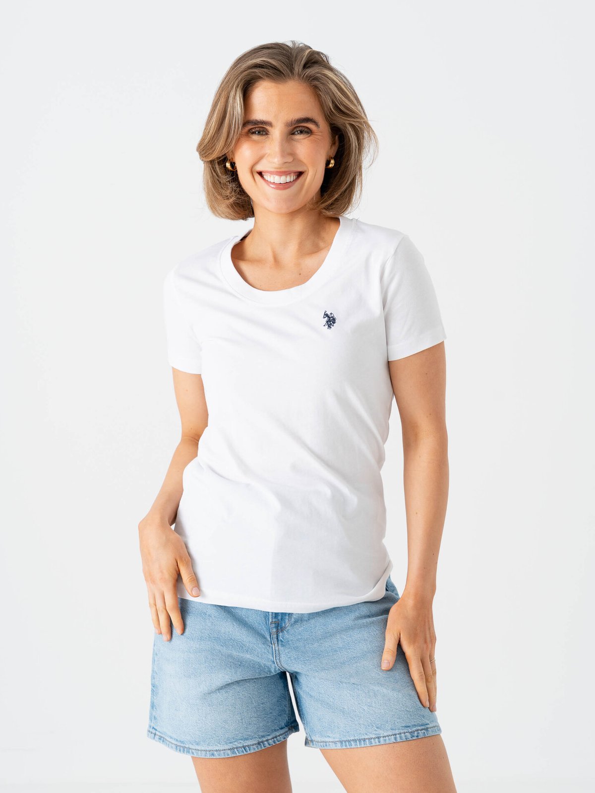 U.S. Polo Assn. Amy O-Neck Tee White