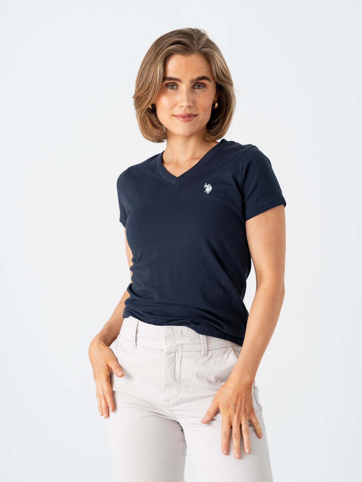 U.S. Polo Assn. Assia V-Neck Tee Dark Sapphire