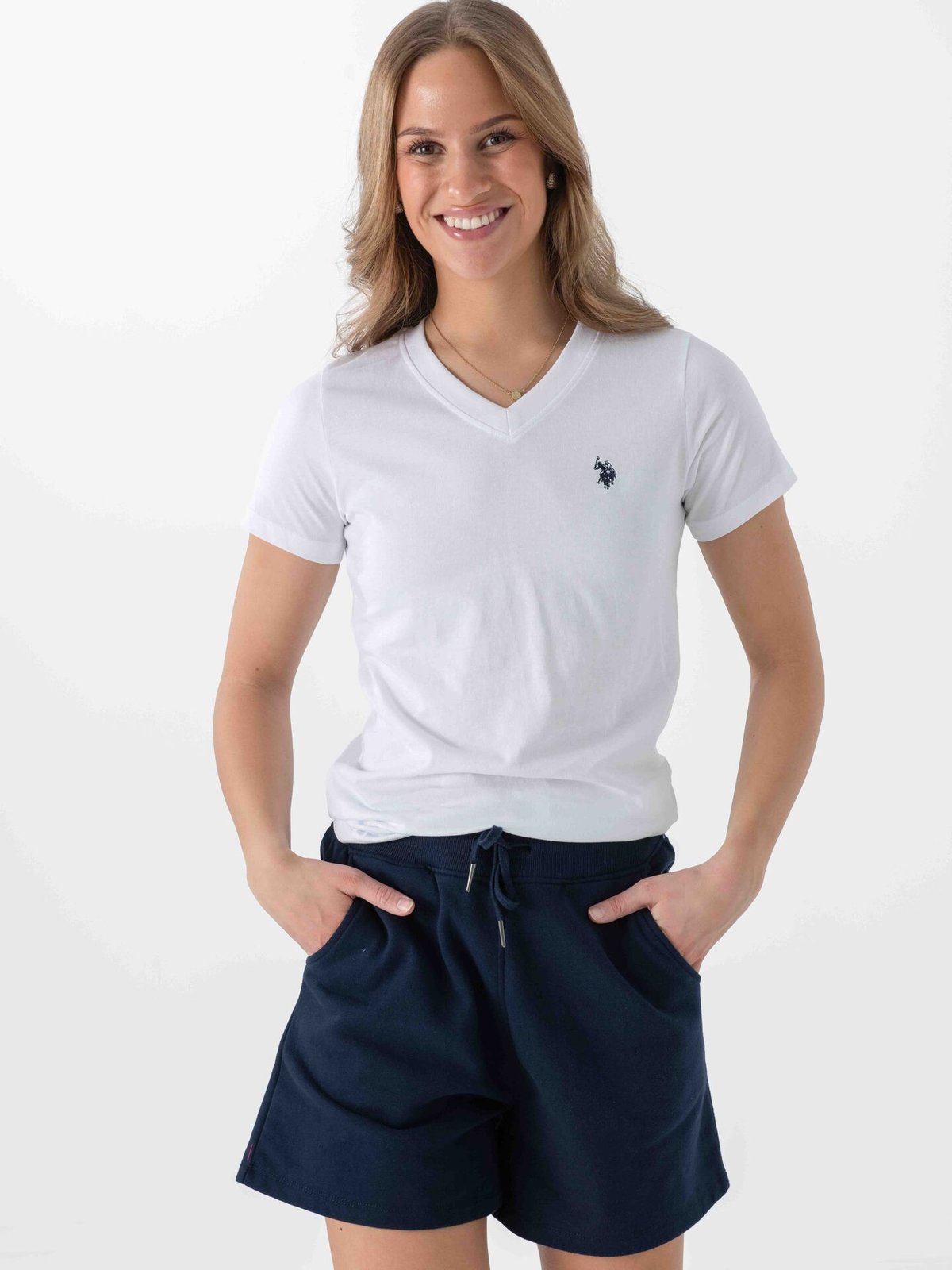 U.S. Polo Assn. Assia V-Neck Tee Bright White