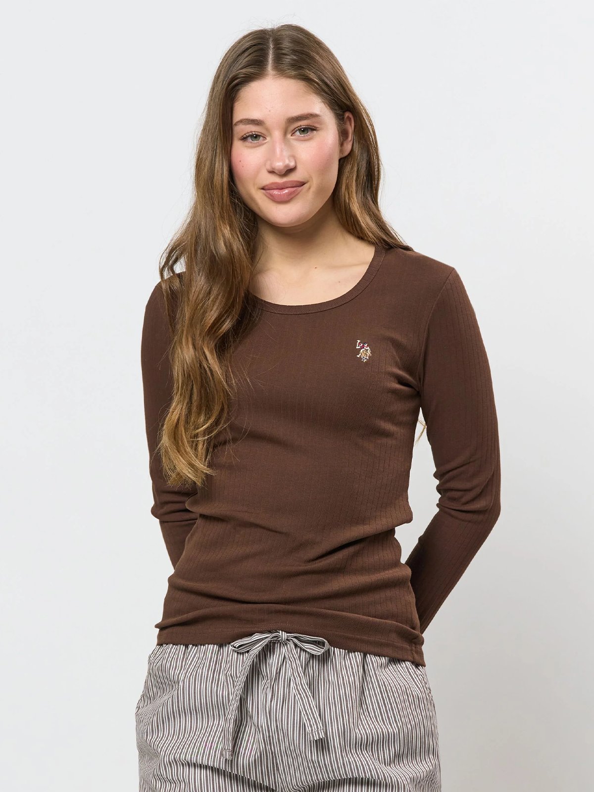 U.S. Polo Assn. Carlotta Long Sleeve T-shirt Chestnut