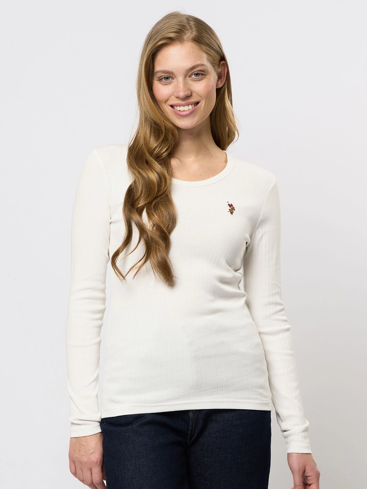 U.S. Polo Assn. Carlotta Long Sleeve T-shirt Cloud Dancer