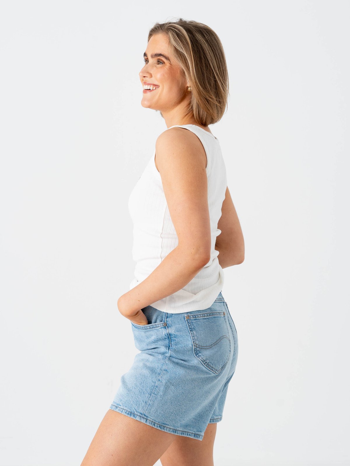 U.S. Polo Assn. Casandra New Regular Rib Top Cloud Dancer