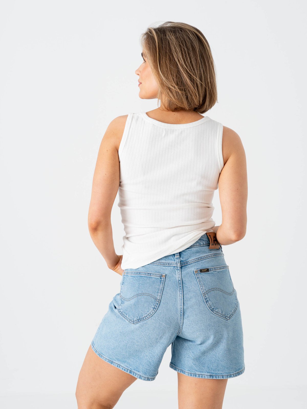 U.S. Polo Assn. Casandra New Regular Rib Top Cloud Dancer