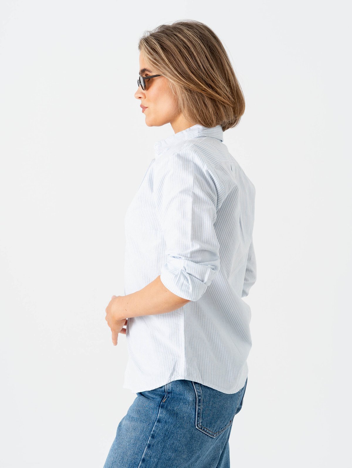 U.S. Polo Assn. Gina Regular Oxford Striped Shirt Light Blue