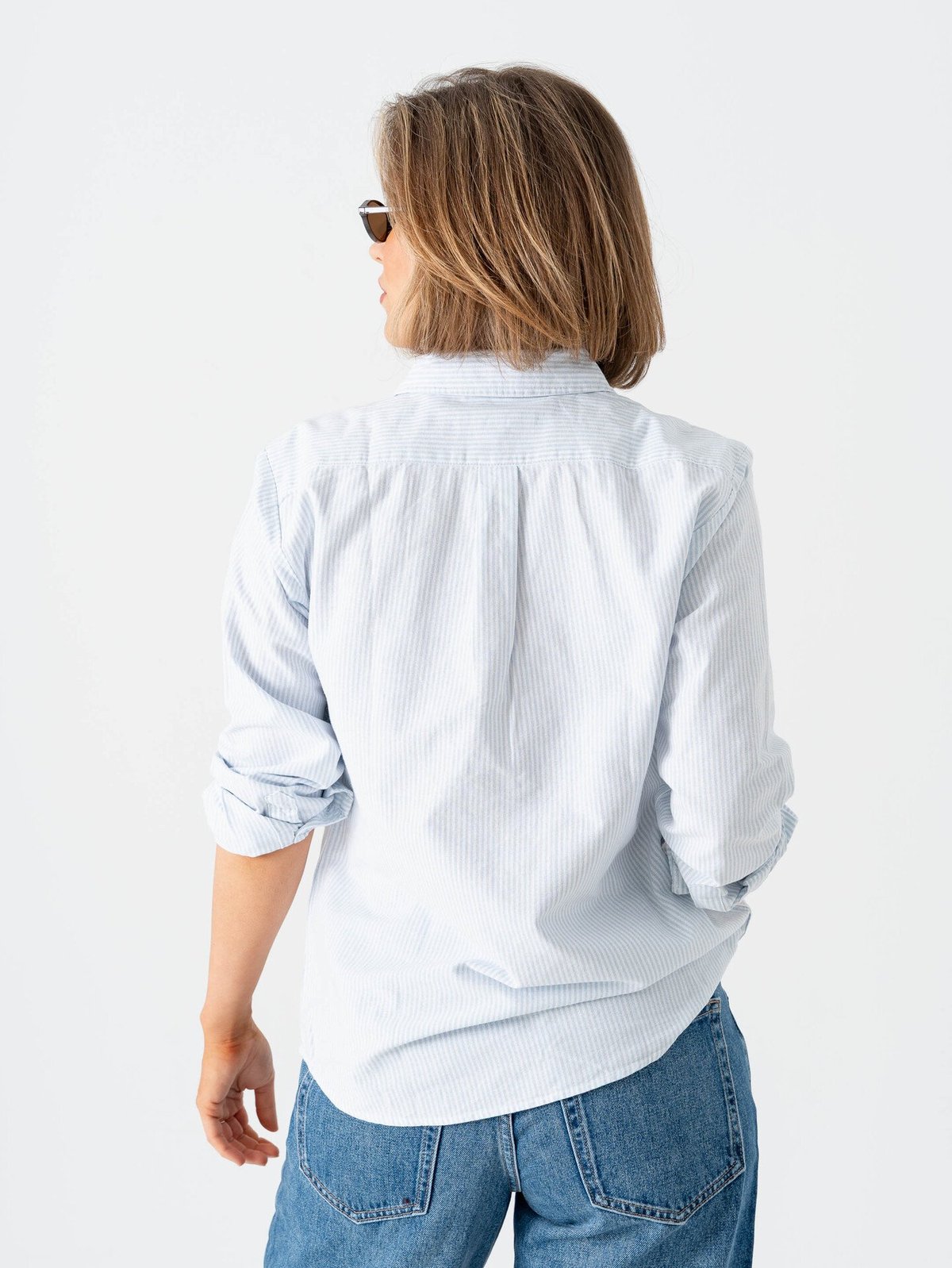 U.S. Polo Assn. Gina Regular Oxford Striped Shirt Light Blue