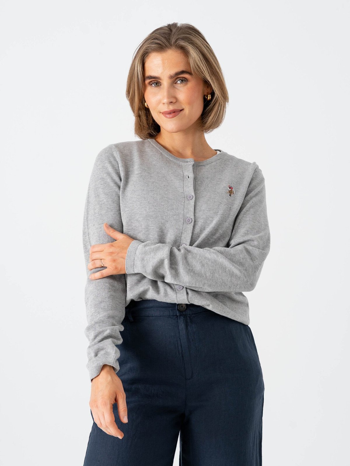 U.S. Polo Assn. Kimmi Regular Cardigan Grey Melange