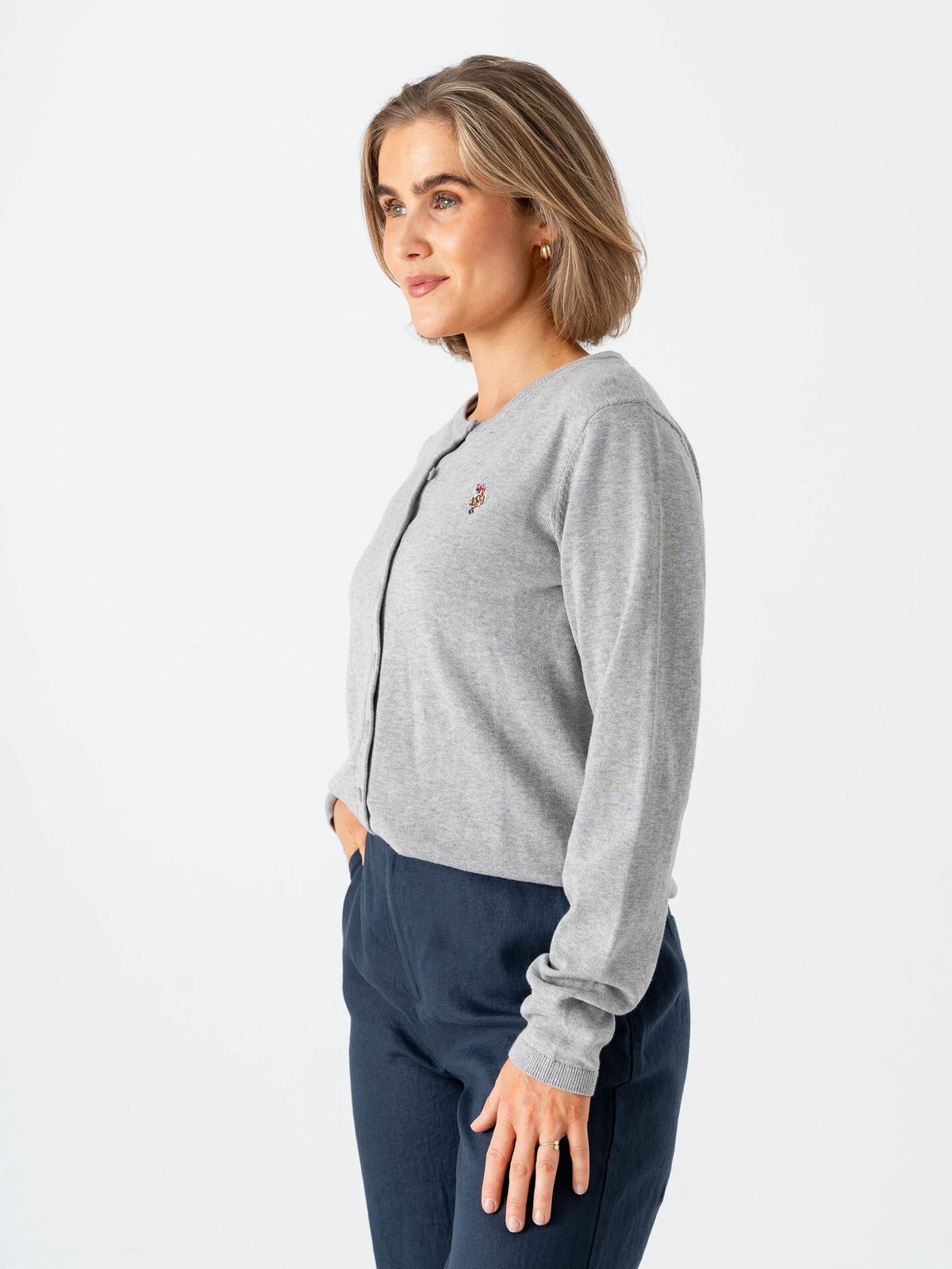 U.S. Polo Assn. Kimmi Regular Cardigan Grey Melange