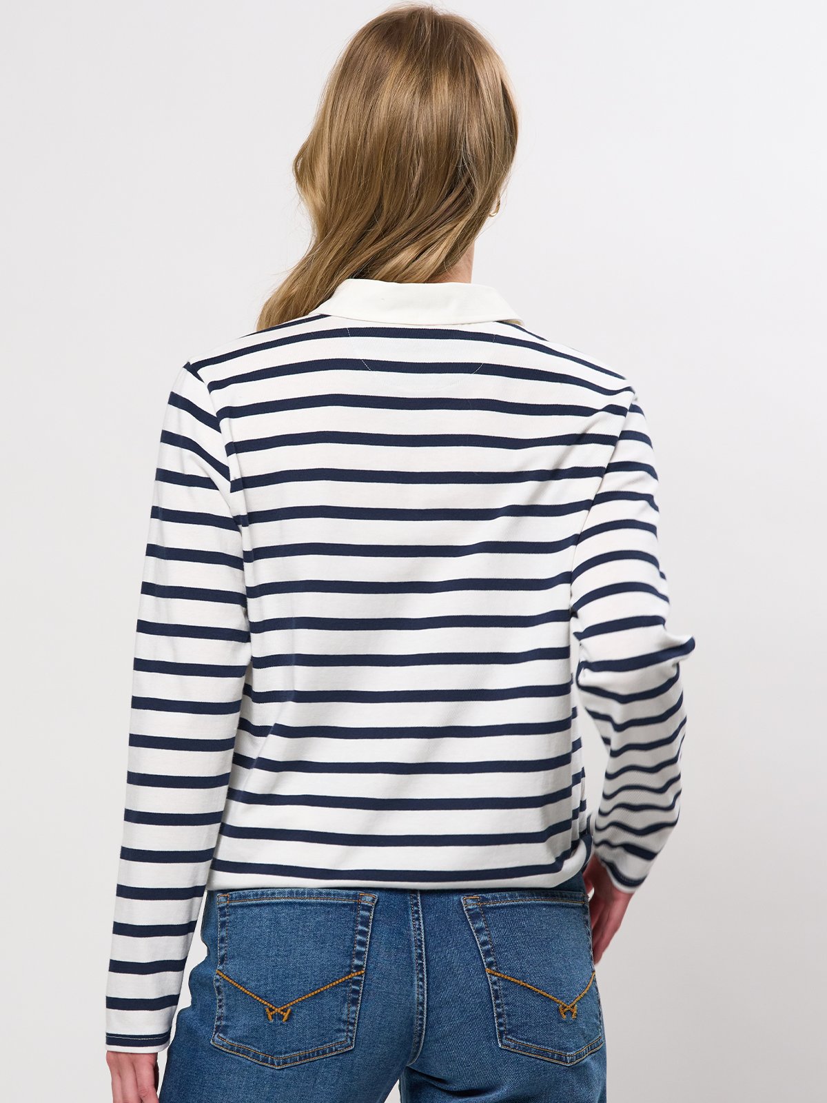 U.S. Polo Assn. Lesley Long Sleeve Polo Cloud Dancer