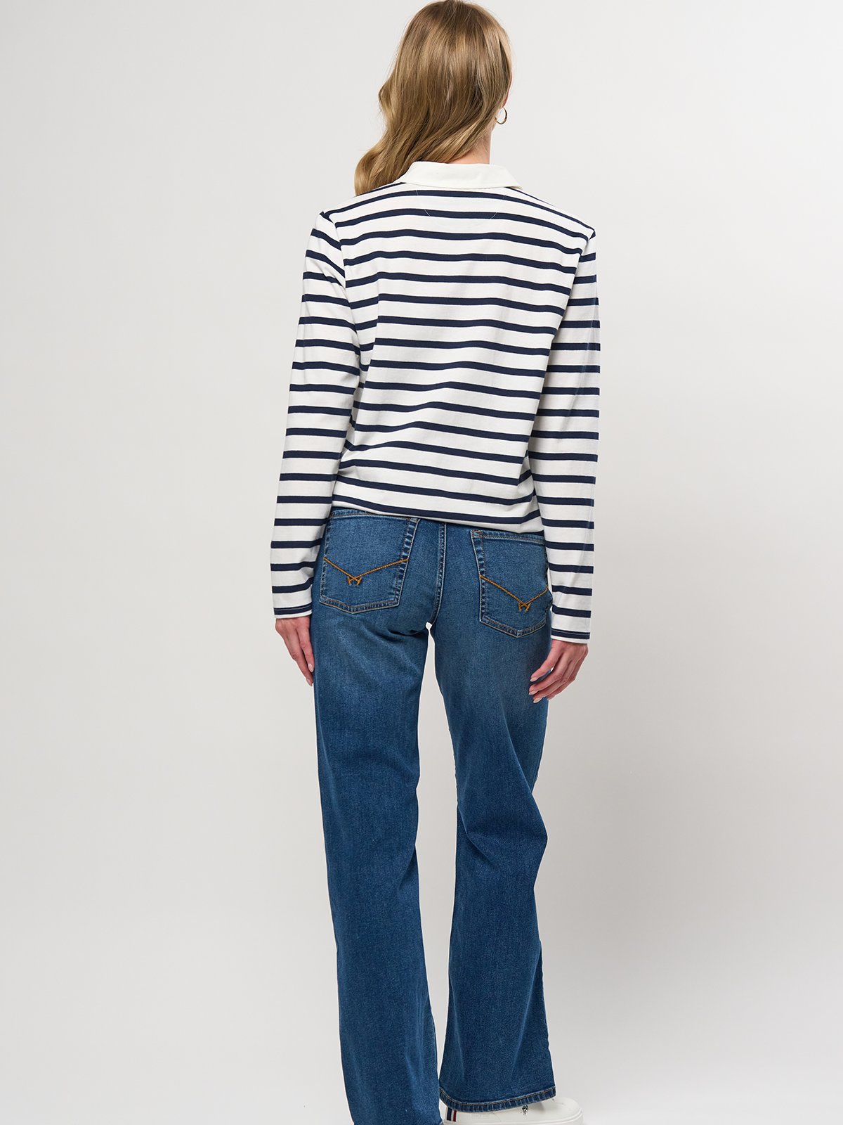 U.S. Polo Assn. Lesley Long Sleeve Polo Cloud Dancer