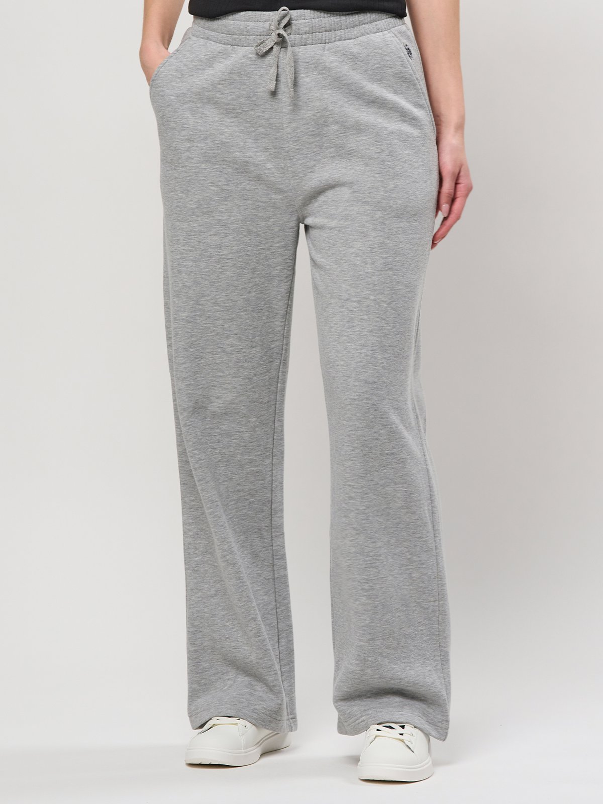 U.S. Polo Assn. Lenette Wide Sweatpants Grey Mélange