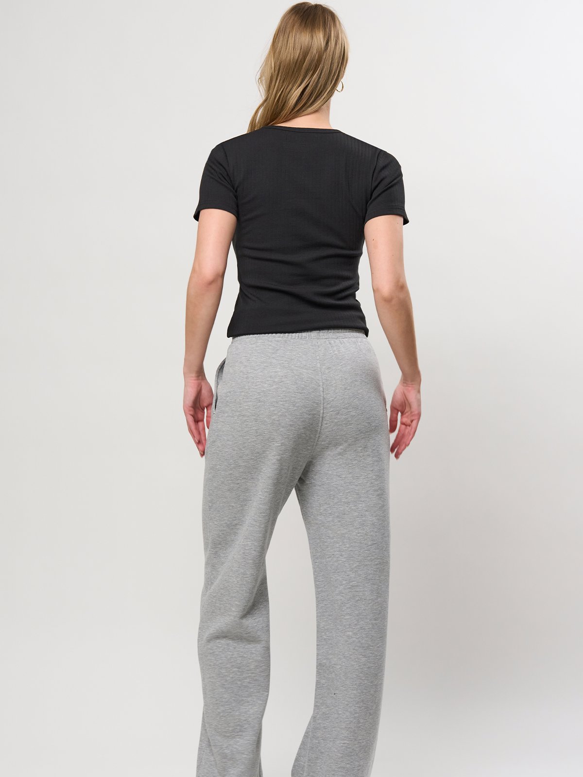 U.S. Polo Assn. Lenette Wide Sweatpants Grey Mélange