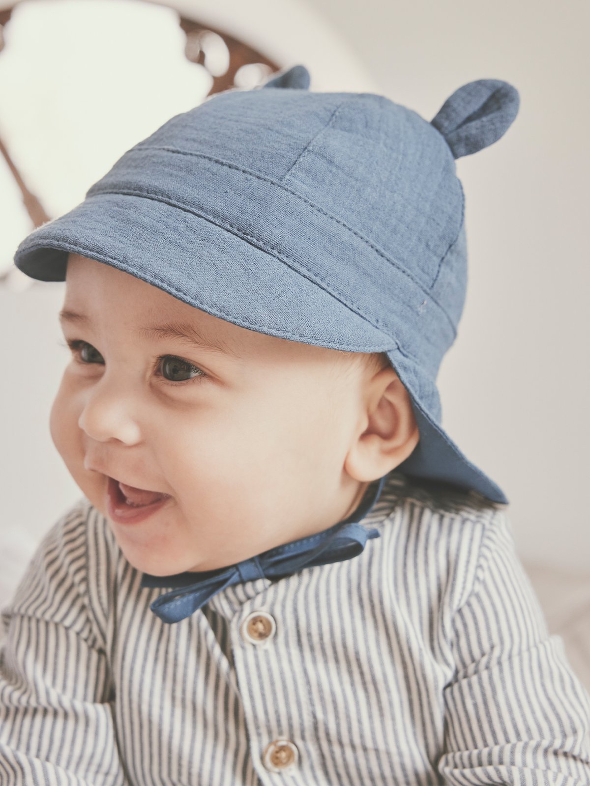 Huttelihut Summer Hat Ears Muslin Bering Sea